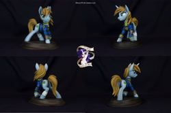 Size: 5120x3401 | Tagged: safe, artist:shuxer59, imported from derpibooru, oc, oc:littlepip, pony, unicorn, fallout equestria, clothes, craft, fanfic, female, irl, jumpsuit, mare, photo, pipbuck, sculpture, solo, traditional art, vault suit