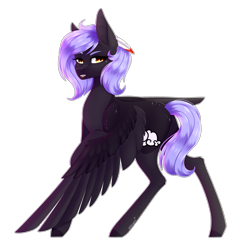 Size: 2359x2401 | Tagged: safe, artist:ohhoneybee, imported from derpibooru, oc, oc only, oc:cloudy night, pegasus, pony, female, high res, mare, simple background, solo, transparent background