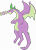 Size: 3854x5370 | Tagged: safe, artist:red4567, imported from derpibooru, spike, dragon, adult, adult spike, crossover, cuphead, eye beams, flying, grim matchstick, male, older, older spike, simple background, solo, spikezilla, swirly eyes, transparent background, vector, winged spike, winged spikezilla, wings