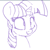 Size: 701x702 | Tagged: safe, artist:fatalqueef, imported from derpibooru, twilight sparkle, female, monochrome, solo