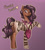 Size: 1364x1519 | Tagged: safe, artist:nauth, imported from derpibooru, oc, oc only, oc:scarlet brush, horse, hybrid, pony, zebra, zony, apron, butt, clothes, cute, female, gradient background, mare, plot, raised hoof, zebra oc, zorse