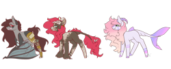 Size: 1024x415 | Tagged: safe, artist:akiiichaos, imported from derpibooru, oc, oc only, earth pony, original species, pony, shark pony, wyvern, amputee, female, horns, mare, prosthetic limb, prosthetics, simple background, steampunk, transparent background