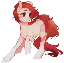 Size: 1487x1470 | Tagged: safe, artist:affurro, imported from derpibooru, oc, oc only, oc:mister, earth pony, pony, looking back, simple background, smiling, solo, transparent background, unshorn fetlocks