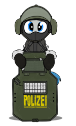 Size: 1536x2560 | Tagged: safe, artist:xphil1998, imported from derpibooru, oc, oc only, oc:trigger hooves, earth pony, pony, blitz (r6s), clothes, crossover, helmet, police, rainbow six siege, shield, simple background, solo, transparent background, uniform