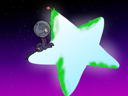 Size: 1600x1200 | Tagged: safe, artist:nootaz, imported from derpibooru, oc, oc:starry skies, flower, space, stars