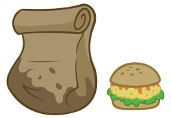 Size: 3900x2700 | Tagged: safe, artist:sofunnyguy, imported from derpibooru, bag, burger, food, grease, no pony, oat burger, oats, paper bag, resource, simple background, transparent background, vector