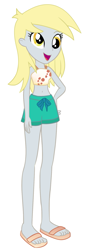 Size: 685x2000 | Tagged: safe, artist:chopsticks, imported from derpibooru, derpy hooves, human, equestria girls, equestria girls series, x marks the spot, belly button, clothes, derpy's beach shorts swimsuit, feet, female, flip-flops, legs, midriff, sandals, simple background, swimsuit, vector, white background