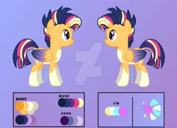 Size: 1024x743 | Tagged: safe, artist:ponkus, imported from derpibooru, oc, oc only, oc:star streak, alicorn, pony, alicorn oc, coat markings, colored horn, colored wings, colt, male, offspring, parent:sunburst, parent:twilight sparkle, parents:twiburst, socks (coat marking), socks (coat markings), solo, watermark