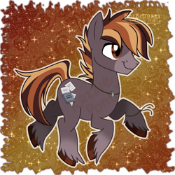 Size: 1024x1024 | Tagged: safe, artist:kazziepones, imported from derpibooru, oc, oc only, oc:mr. write, earth pony, pony, male, solo, stallion