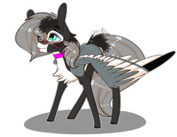 Size: 1651x1284 | Tagged: safe, artist:sweetmelon556, imported from derpibooru, oc, oc only, oc:forest leaf, pegasus, pony, chibi, female, mare, simple background, solo, tongue out, transparent background