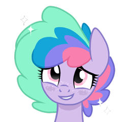 Size: 618x596 | Tagged: safe, artist:chococakebabe, imported from derpibooru, oc, oc only, oc:star dazzle, pegasus, pony, blushing, bust, female, freckles, mare, portrait, simple background, solo, transparent background