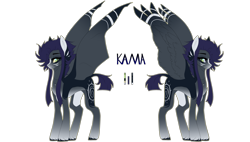 Size: 4010x2274 | Tagged: safe, artist:skimea, imported from derpibooru, oc, oc only, oc:kama, bat pony, pegasus, pony, female, mare, simple background, solo, transparent background