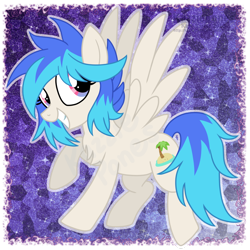 Size: 1024x1024 | Tagged: safe, artist:kazziepones, imported from derpibooru, oc, oc only, oc:cyan wave, pegasus, pony, female, mare, solo