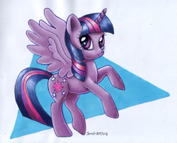 Size: 900x729 | Tagged: safe, artist:andpie, imported from derpibooru, twilight sparkle, alicorn, pony, female, solo, traditional art, twilight sparkle (alicorn)