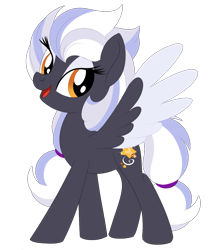 Size: 1057x1200 | Tagged: safe, artist:missbramblemele, artist:missmele-madness, imported from derpibooru, oc, oc only, oc:bright star, pegasus, pony, colored wings, female, mare, multicolored wings, simple background, solo, transparent background