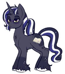 Size: 579x653 | Tagged: safe, artist:lulubell, imported from derpibooru, oc, oc only, oc:somni, glasses, magical lesbian spawn, male, next generation, offspring, parent:princess luna, parent:twilight sparkle, parents:twiluna, simple background, solo, stallion, transparent background, unshorn fetlocks