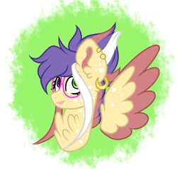 Size: 800x760 | Tagged: safe, artist:mintoria, imported from derpibooru, oc, oc only, oc:kaya, pegasus, pony, female, glasses, heterochromia, mare, simple background, solo, transparent background, two toned wings