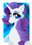 Size: 2500x3443 | Tagged: safe, artist:eiirine, artist:glastalinka, imported from derpibooru, rarity, pony, unicorn, ear piercing, female, mare, piercing, smiling, solo