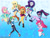 Size: 1340x1022 | Tagged: safe, artist:charliexe, imported from derpibooru, applejack, fluttershy, pinkie pie, rainbow dash, rarity, sci-twi, spike, spike the regular dog, sunset shimmer, twilight sparkle, dog, equestria girls, equestria girls series, applejack's hat, belt, boots, bracelet, clothes, converse, covering, cowboy hat, cute, cutie mark on clothes, dashabetes, denim skirt, diapinkes, dress, embarrassed, feet, female, geode of empathy, geode of sugar bombs, geode of super strength, geode of telekinesis, glasses, hat, heart eyes, high heel boots, high heels, humane five, humane seven, humane six, jackabetes, jewelry, legs, looking at you, midriff, moe, panties, pants, panty shot, pantyhose, pencil skirt, ponytail, raribetes, rarity peplum dress, sandals, schrödinger's pantsu, shimmerbetes, shirt, shoes, shyabetes, skirt, skirt lift, smiling, sneakers, socks, stetson, strategically covered, thighs, twiabetes, underwear, upskirt, upskirt denied, wall of tags, white underwear, wingding eyes