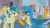 Size: 600x334 | Tagged: safe, imported from derpibooru, screencap, citrine spark, fire quacker, gallus, grampa gruff, huckleberry, november rain, rainbow dash, sandbar, earth pony, griffon, pegasus, pony, school daze, animated, female, fez, friendship student, hat, male, stallion