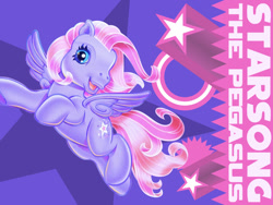 Size: 1024x768 | Tagged: safe, artist:4-chap, imported from derpibooru, starsong, pegasus, female, g3, solo, sonic the hedgehog (series), wallpaper