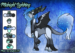 Size: 2232x1584 | Tagged: safe, artist:thebigearredbat, imported from derpibooru, oc, oc only, oc:midnight lightning, my little pony: the movie, offspring, parent:princess luna, parent:storm king, parents:stormluna, solo