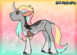 Size: 2232x1584 | Tagged: safe, artist:thebigearredbat, imported from derpibooru, oc, oc only, oc:maelstrom, oc:maelstrom (thebigearredbat), hybrid, interspecies offspring, offspring, parent:discord, parent:princess celestia, parents:dislestia, solo