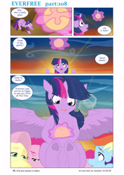Size: 6197x8760 | Tagged: safe, artist:jeremy3, imported from derpibooru, fluttershy, pinkie pie, rainbow dash, twilight sparkle, alicorn, earth pony, pegasus, pony, comic:everfree, absurd resolution, comic, egg, twilight sparkle (alicorn)