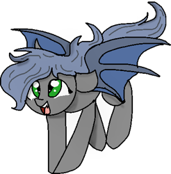 Size: 439x446 | Tagged: safe, artist:nootaz, imported from derpibooru, oc, oc:eclipse penumbra, bat pony, bat pony oc, bat wings, cute, eeee, green eyes, simple background, spread wings, transparent background, wings