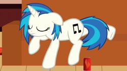 Size: 1920x1080 | Tagged: safe, artist:agrol, imported from derpibooru, dj pon-3, vinyl scratch, couch, female, sleeping, solo