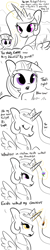 Size: 3000x15000 | Tagged: safe, artist:tjpones, imported from derpibooru, princess celestia, twilight sparkle, alicorn, pony, unicorn, absurd resolution, blood meridian, book, burned, burning, comic, dialogue, eyes closed, female, filly, filly twilight sparkle, fire, flower, frown, glowing eyes, glowing horn, god complex, implied daybreaker, jewelry, judge holden, levitation, looking at something, magic, mare, mood whiplash, ominous, open mouth, partial color, quill, raised hoof, regalia, simple background, smiling, spread wings, telekinesis, that escalated quickly, this will end in fire, this will end in genocide, tyrant celestia, white background, wings, writing, younger