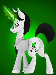 Size: 3000x4000 | Tagged: safe, artist:chelseawest, imported from derpibooru, oc, oc only, oc:dr. west, pony, unicorn, clothes, magic, male, shirt, solo, stallion