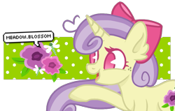 Size: 1133x720 | Tagged: safe, artist:chococakebabe, imported from derpibooru, oc, oc only, oc:meadow blossom, pony, unicorn, bow, female, hair bow, mare, simple background, solo, transparent background