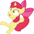 Size: 5000x4978 | Tagged: safe, artist:fabulouspony, edit, editor:slayerbvc, imported from derpibooru, vector edit, apple bloom, pony, unicorn, absurd resolution, bipedal, falling, female, open mouth, race swap, simple background, solo, transparent background, unicorn apple bloom, vector