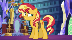 Size: 1280x720 | Tagged: safe, imported from derpibooru, screencap, sunset shimmer, pony, unicorn, equestria girls, mirror magic, spoiler:eqg specials, female, mare, solo, twilight's castle