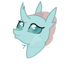 Size: 1024x1024 | Tagged: safe, artist:splashsart, imported from derpibooru, ocellus, school daze, female, simple background, solo, watermark, white background