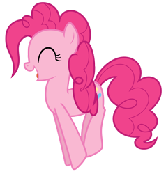 Size: 6462x6792 | Tagged: safe, artist:estories, imported from derpibooru, pinkie pie, pony, absurd resolution, female, happy, pronking, simple background, solo, transparent background, vector