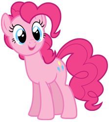 Size: 5311x5955 | Tagged: safe, artist:estories, imported from derpibooru, pinkie pie, earth pony, pony, absurd resolution, cute, diapinkes, female, happy, mare, open mouth, simple background, solo, transparent background, vector