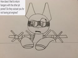 Size: 3264x2448 | Tagged: safe, artist:blastzone, imported from derpibooru, oc, oc:blast zone, hybrid, original species, plane pony, pony, ask, original character do not steal, paper, pencil drawing, plane, sketch, traditional art, tumblr