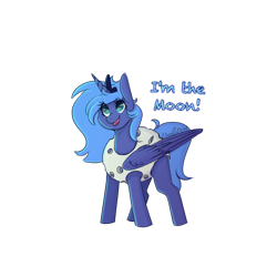 Size: 768x768 | Tagged: safe, artist:doodlepaintdraws, imported from derpibooru, princess luna, pony, female, filly, moon, moon costume, simple background, solo, transparent background, woona, younger