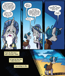 Size: 1035x1208 | Tagged: safe, artist:tonyfleecs, idw, imported from derpibooru, star swirl the bearded, stygian, pony, unicorn, legends of magic, spoiler:comic, spoiler:comiclom12, comic, duo, male, official comic, speech bubble, stallion