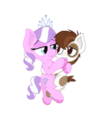 Size: 4331x5006 | Tagged: safe, anonymous artist, imported from derpibooru, diamond tiara, pipsqueak, earth pony, pony, absurd resolution, colored hooves, colt, cuddling, female, fetish, filly, foal, hoof fetish, hoof polish, hug, male, nail polish, piptiara, shipping, simple background, straight, transparent background