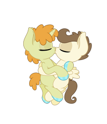 Size: 4331x5006 | Tagged: safe, anonymous artist, imported from derpibooru, pound cake, pumpkin cake, pegasus, pony, unicorn, absurd resolution, cakecest, caketwincest, colt, cuddling, female, filly, foal, hoof polish, hug, incest, kiss on the lips, kissing, male, nail polish, shipping, simple background, straight, transparent background