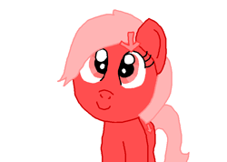 Size: 743x530 | Tagged: safe, artist:mk pony mod, derpibooru exclusive, imported from derpibooru, oc, oc:downvote, earth pony, pony, derpibooru, barrette, derpibooru ponified, looking up, meta, ponified