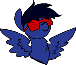 Size: 468x402 | Tagged: safe, artist:nootaz, imported from derpibooru, oc, oc only, oc:shutter shade, pony, icon, simple background, solo, sunglasses, transparent background