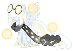 Size: 1600x1111 | Tagged: safe, artist:magicdarkart, imported from derpibooru, oc, oc only, pony, clothes, cloud, female, glasses, lightning, mare, scarf, simple background, solo, tongue out, transparent background, watermark