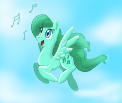 Size: 1359x1139 | Tagged: safe, artist:donkeyinthemiddle, imported from derpibooru, medley, flying, g1, g1 to g4, g4, generation leap, singing