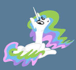 Size: 527x486 | Tagged: safe, artist:lyracorn, imported from derpibooru, princess celestia, alicorn, pony, female, looking at you, smiling, solo, wavy mane