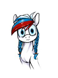 Size: 669x896 | Tagged: safe, artist:skrapbox, imported from derpibooru, oc, oc only, oc:marussia, pony, bust, nation ponies, portrait, russia, solo