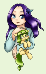 Size: 522x850 | Tagged: safe, artist:shusu, imported from derpibooru, oc, oc only, earth pony, human, pony, carrying